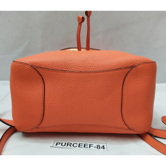 Kate Spade New York Orange Pebbled Leather Zipper Drawstring  display picture 2